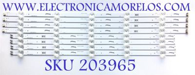 KIT DE LED'S PARA TV SAMSUNG (8 PIEZAS) / NUMERO DE PARTE BN96-50315A / BN96-50316A / JL.D550A1330-408AL-M_V02 / JL.D550A1330-408AR-M_V02 / PANEL'S CY-BT055 / CY-GT055 / MODELOS UN55TU7000 / UN55TU8000 / UE55TU / LH55B / HG55 / MAS MODELOS EN DESCRIPCIÓN